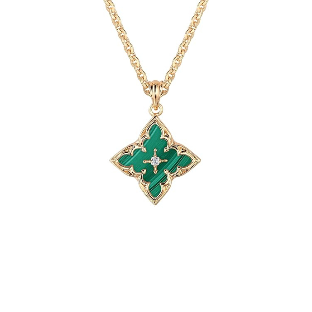Emerald Clover Pendant Necklace ｜ ペンダントネックレス・ゴールド