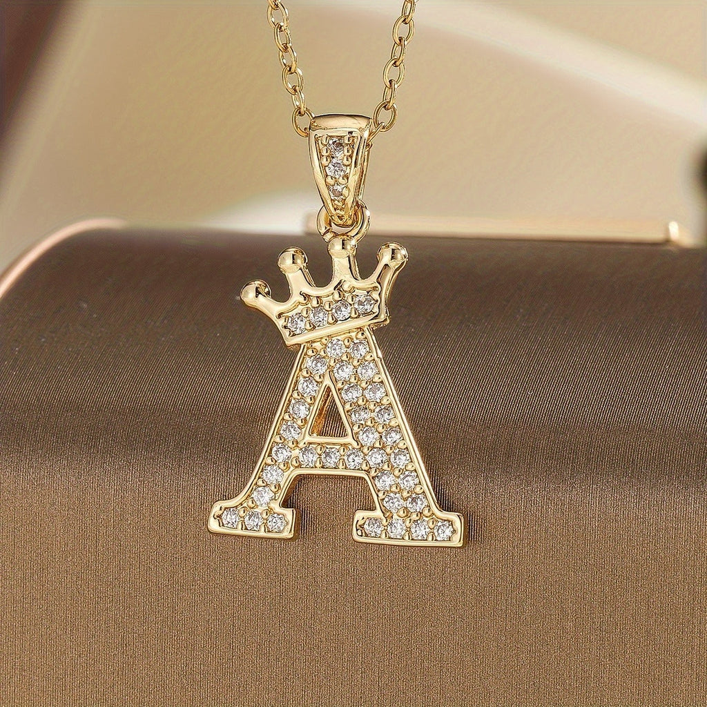 Initial Crown Necklace ｜ イニシャルネックレス・ゴールド