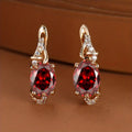 Crimson Twilight Drop Earrings ｜ ドロップピアス・ゴールド