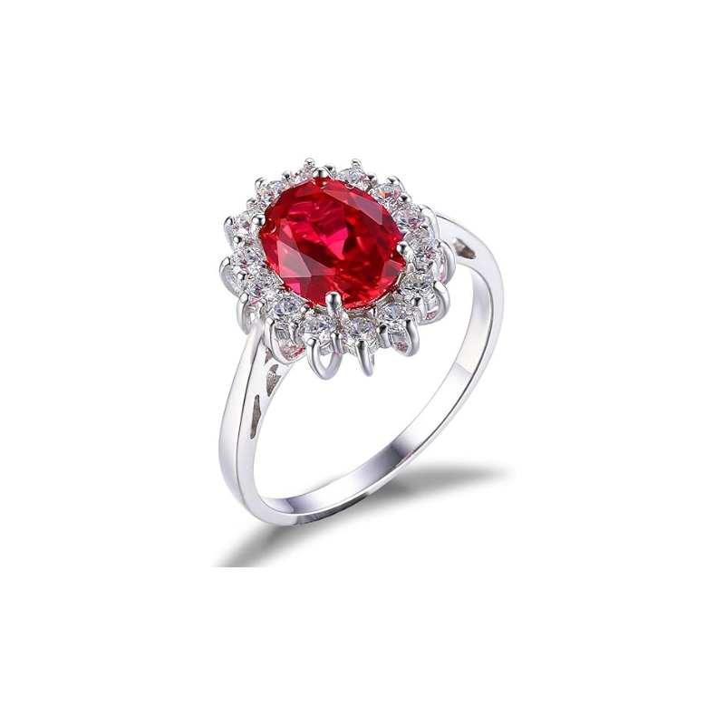 Classic Ruby Halo Ring ｜ ルビーリング・ホワイトゴールド