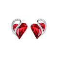 Infinity Heart Ruby Stud Earrings ｜ スタッドピアス・ホワイトゴールド