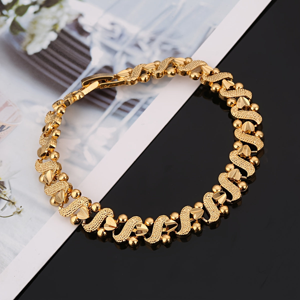 Lily Ornate Wave Bracelet ｜ ブレスレット・ゴールド