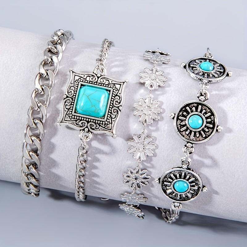 Sky Stone Layered Bracelet Set ｜ ブレスレットセット・ホワイトゴールド