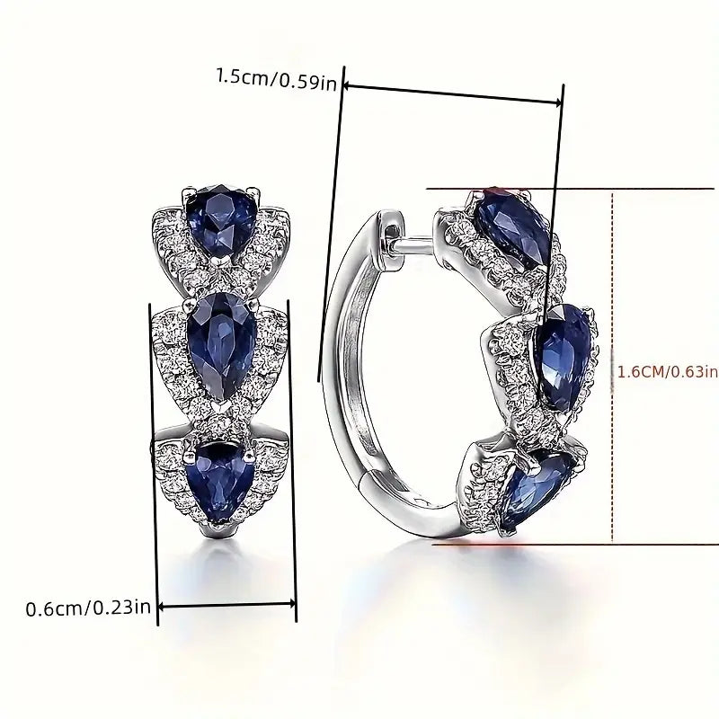 Royal Sapphire Crest Earrings ｜ ピアス・ホワイトゴールド