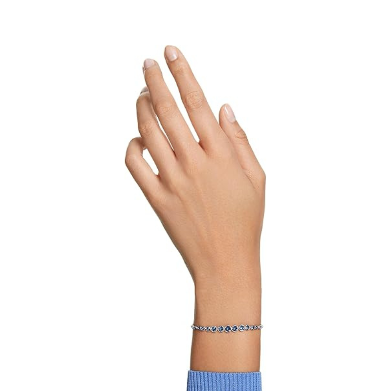 Round Cut Sapphire Tennis Bracelet ｜ テニスブレスレット・ホワイトゴールド
