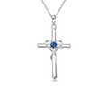 Sapphire Cross Necklace ｜ クロスネックレス・ホワイトゴールド