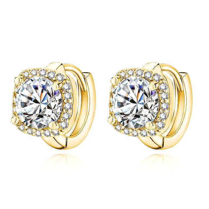 Nadine Square Earrings ｜ ピアス・ゴールド